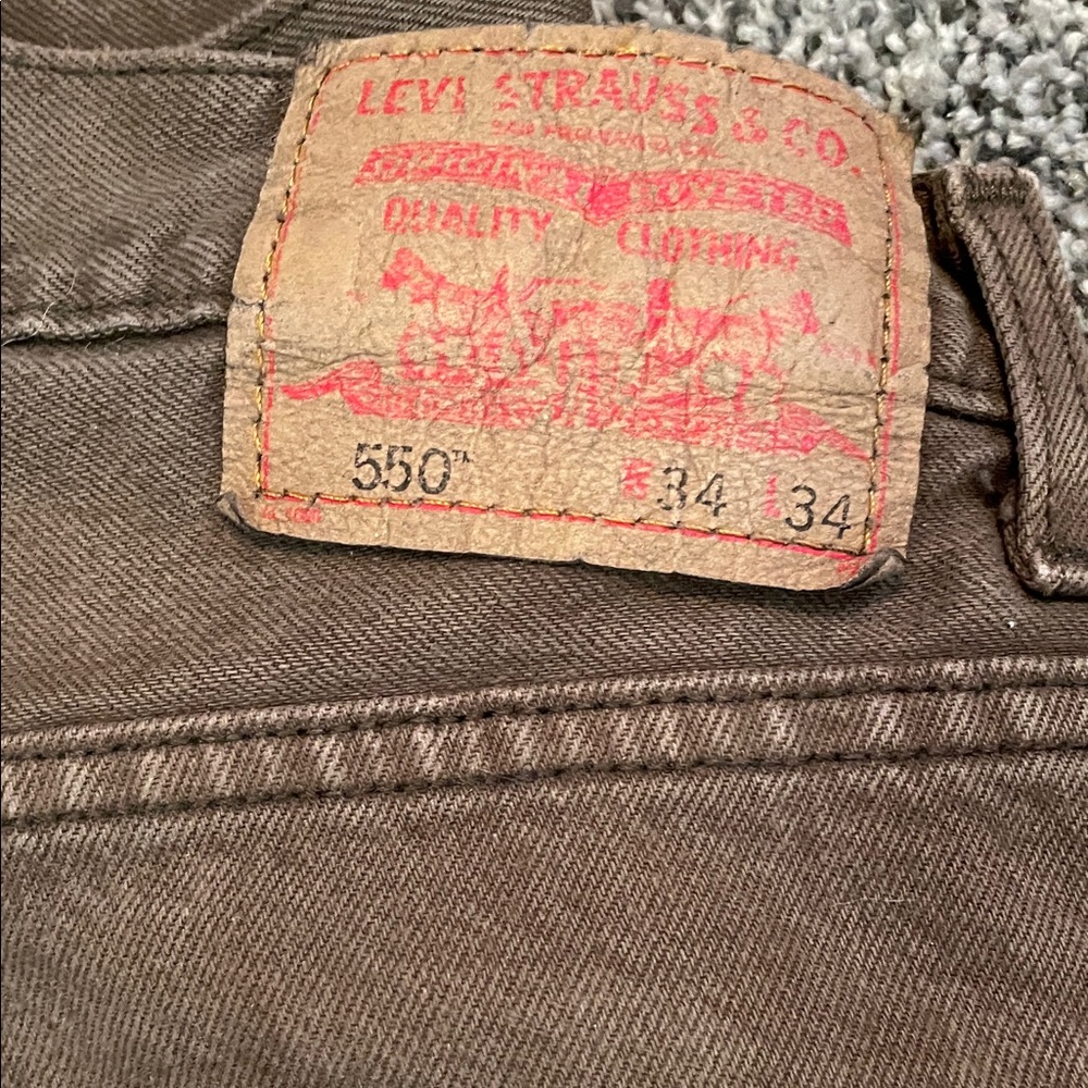 Olive Green Denim Jeans - Picture 3 of 5